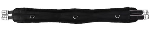Covalliero Sattelgurt mit Webpelz schwarz, 110 cm