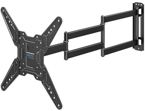 BONTEC Langarm TV Wandhalterung 950 mm Auszug für 26–65 Zoll Fernseher, voll bewegliche TV Halterung schwenkbar und neigbar, stabile Fernsehhalterung VESA 400x400 mm, bis 35 kg