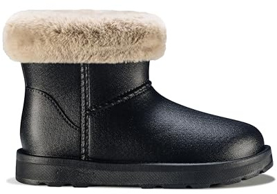 ESTRO Warme Gummistiefel Damen Gefüttert - Gummistiefel Gefüttert Damen Wasserdicht Winterschuhe F115 (40 EU, Schwarz)