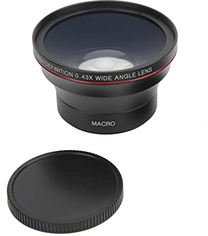 KIMISS Objectif de Conversion Grand Angle Professionnel HD 58 Mm 0,43 X avec Fixation Macro pour la Photographie de Paysage