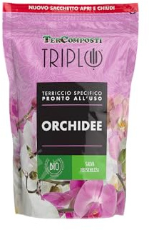 TerCOMPOSTI Triplo Terriccio Specifico per Orchidee, Bio, Pronto all'Uso, 1,5 Litri