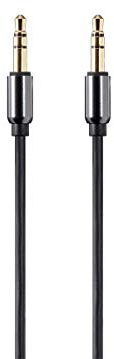 Monoprice Auxiliary Audio Cable - 3.5mm TRS, Gold Plated, 6 Feet, Black - Onyx Series