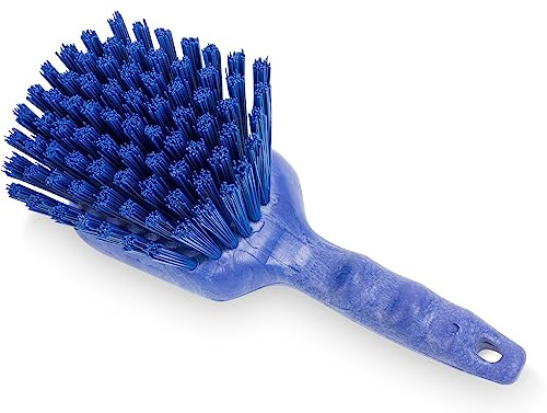 SPARTA 40541EC14 Plastic Scrub Brush, Utility Brush, Kitchen Brush With Hanging Hole For Cleaning, 8 Inches, Blue - (Pack of 1)