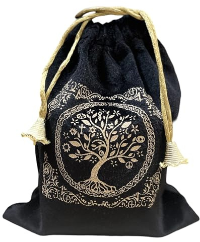 Indian Consigners Soft Velvet Pouch for Tarot, Altar, Rune, Gift, Crystal, Jewelry Wrap Bags for Precious, Sacred and Spiritial Item (Black)