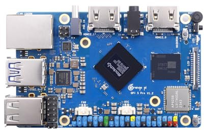Orange Pi 5 Pro 4GB LPDDR5 8-Core 64-Bit RK3588S SBC, 8K Video Decoding, 2.4GHz WiFi Bluetooth, Open Source Run Orange Pi OS, Android, Debian, Ubuntu