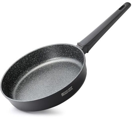 THE ROCK SOHO 9.5-Inch Non Stick Frying Pan – Nothing Sticks, Never Warps, Lasts Longer, Healthy Skillet with Heat-Resistant Handle, PFOA Free, Oven & Dishwasher Safe, Black
