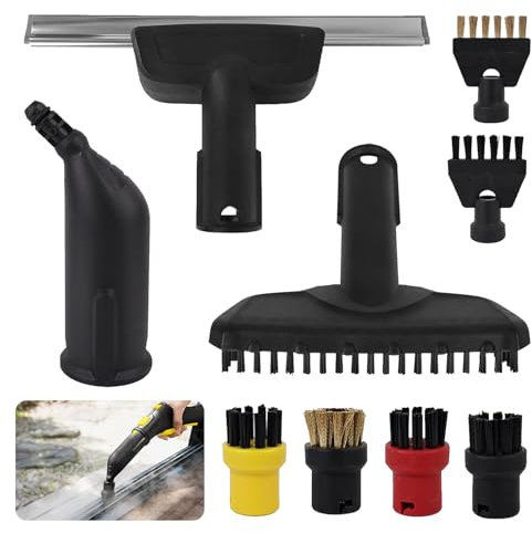 Ricambio Per Pulitori A Vapore, 9PCS Accessori Per Pulitore A Vapore Per Kärcher SC1 SC2 SC3 SC4 SC5 Ugello Manuale Spazzola Rotonda Tergivetro Ugelli Elettrici Pezzi Di Ricambio Pulitore A Vapore