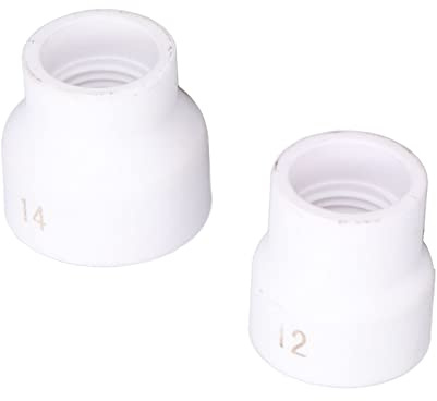 2st TIG Alumina Munstycken Keramikkopp #12#14 Munstyckestillbehörssats för WP9/17/18/20/25/26 (Vit)