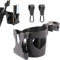 Geoyien Getränkehalter Kinderwagen, Becherhalter Kinderwagen, 1 Kinderwagenbecherhalter mit 2 Kinderwagenhaken, 360 Grad Drehbarer Fahrradbecherhalter, Großkalibrig Gestalteter Becherhalter, Schwarz