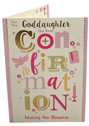 For You Goddaughter On Your Confirmation Lettering Design Religious Card