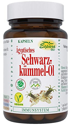 Espara Lot de 220 capsules d'huile de nigelle bio