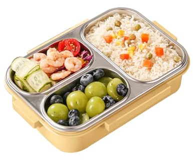 Dreuhuing Portapranzo Per Bambini | Portamerenda In Acciaio Inossidabile - Contenitore Diviso Per Scuola Asilo Viaggio Picnic Lavoro Trasporti Pasti