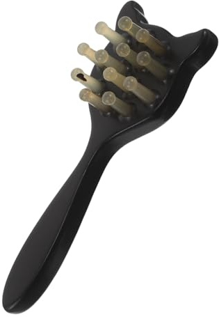 Hohopeti Horn-shaped Cat Comb for Scalp Massage Detangling Tool Airbag for Thick Curly Hair for Grooming and Facial Massage