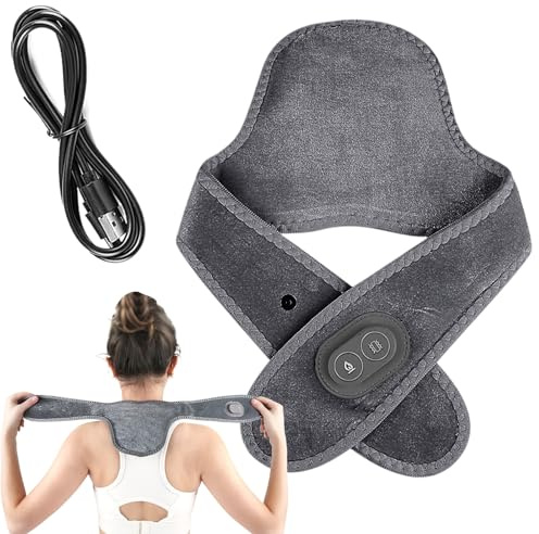 Écharpe Cervicale Chauffante,Massageur Ergonomique Ajustable,Enveloppe Cervicale Électrique | Pour Soulagement Inconfort Raideur Détente Hommes Femmes Bureau Maison Voyage Hiver Noël
