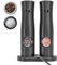 Littneo Electric Salt and Pepper Grinder Set with Storage Base One Hand Automatic Operation Battery Powered Adjustable Coarseness Pepper Mill with LED Light