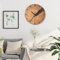 Holz Wanduhr Modern, 30cm Runde Wanduhr Ohne Tickgeräusche für Küche, Wohnzimmer, Büro, Schule