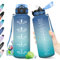 Botella Agua Deportiva 1.5L, Botella Motivacional, Botella con Pajita, Botella con Marca de Tiempo, Reutilizable, Garrafa Agua sin BPA, Cantimplora para Escuela, Oficina, Sport, Yoga, Gimnasio,Gym