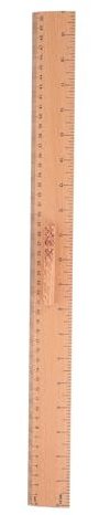 BELLIFFY Regla de Tela de Madera Natural 50 CM Doble Escala para Costura y Manualidades Herramienta Ligera y Portátil para Sastrería Acolchado y Medición Precisa