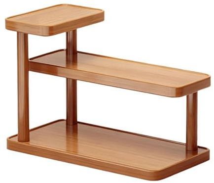 predolo Estante Organizador de Tocador para Cosméticos y Perfumes Repisa de Madera de Escritorio Multifuncional Estante de Almacenamiento Práctico Soporte, 50cm