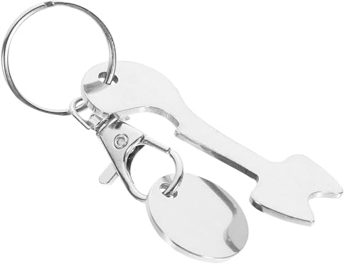UPKOCH Shopping Cart Token Keychain Small Metal Trolley Coin Holder for Grocery Shopping Trolley Cart Accessories