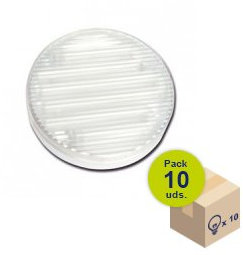 HALOTEC Pack 10 Bombillas Bajo Consumo CFL GX53 7W 2700 K color blanco cálido