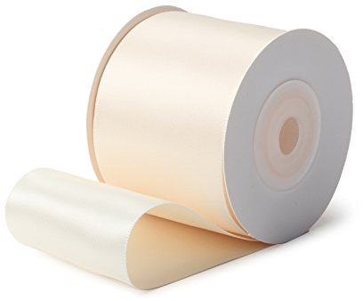 RUSPEPA Doppelseitiges Satinband – 50mm x 9m Geschenkband Dekoband - 810 Beige