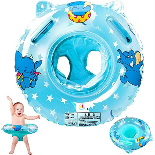 Walsai Baby Swimming Float, Inflatable Swimming Ring with Float Seat for 6 Months-6 Years Children (Blue)
