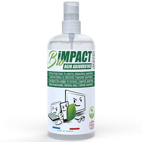Bildschirmreiniger für Computer, Fernseher, Brille, Smartphone, 500 ml, Zertifiziert von Ecocert