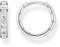 Thomas Sabo Damen Creolen aus 925er Sterling-Silber mit Weißen Zirkonia, Durchmesser: 20mm, CR668-051-14