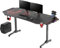 ULTRADESK Frag XXL RGB LED | Gaming-Schreibtisch mit großer Arbeitsfläche & XXL-Pad, 2 Kabeldurchlässe | Gut für Home Office, Fach für Steckdosenleisten | Stahlgestell, Rotes Pad, 160x75 cm
