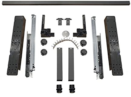 vasalat Sockelbeslag BLUM Space-Step-set med tvärprofil och distanslist 410 mm, grå
