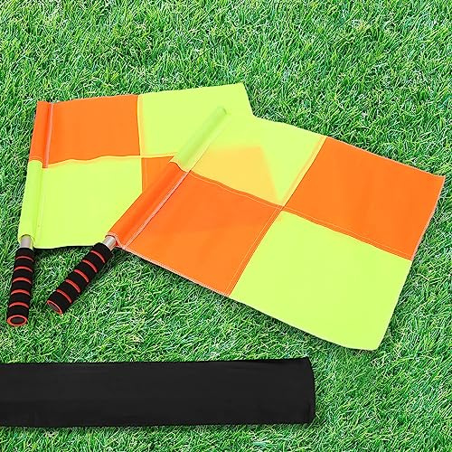 Holdfiturn 2PCS Linesman Flags Referee Football Training Border Flag