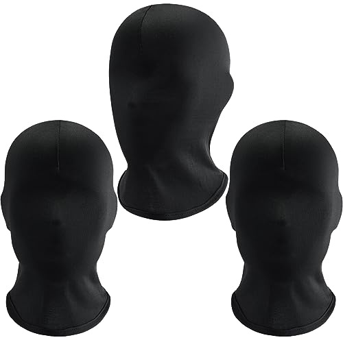 Zentai huvtröja med svart helansikte – halloween morph-mask för festkostym – unisex vuxna män och kvinnor