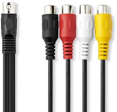 Nedis Cavo audio DIN, 5 poli DIN maschio su 4 RCA femmina, 0,20 m