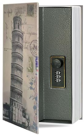 Luhuanx Home - Cassetta di sicurezza per libro di dizionario con cassaforte per contanti, 24,1 x 15,8 x 5,5 cm