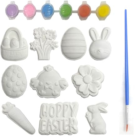 ICE TOYS Set soggetti Pasqua da Pittura 17pz decoupage lavoretti per Bambini e Fai da Te Confezioni Regalo (Kit 3)