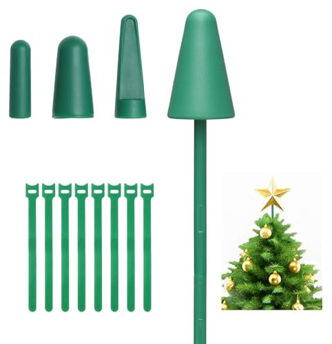 Starbover Supporto per puntale per albero di Natale, adatto a tutti i tipi di base, per decorazioni di Natale, Halloween, decorazioni per albero di Natale, stella, puntale per angelo, festival, verde