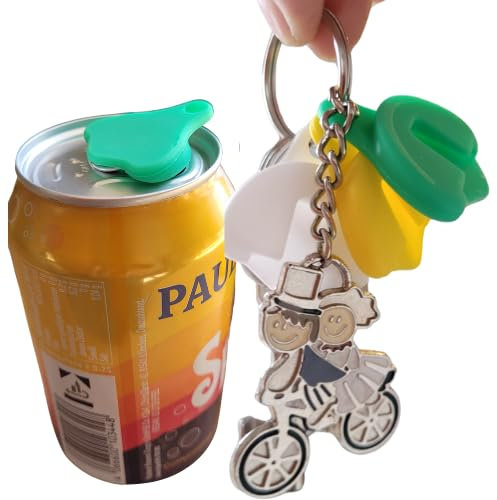 Apriscatole universale e chiusura – Set di 5 contenitori colorati per lattine – Ideale per aprire e chiudere – Protegge le unghie – Perfetto per feste, picnic e ufficio