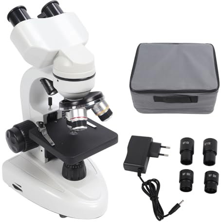 Microscopio binoculare 40X 5000X Rotazione a 360° Immagine chiara ad alta definizione per ispezione Tavolino meccanico da laboratorio con calibro ad alta risoluzione