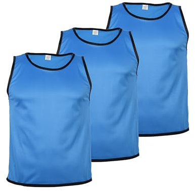 Cawila 3er Set Trainingsleibchen für Erwachsene, Markierungshemd für Sport und Freizeit wie Fußball und Handball sowie Schulsport zur Team-Markierung, Sport Bibs