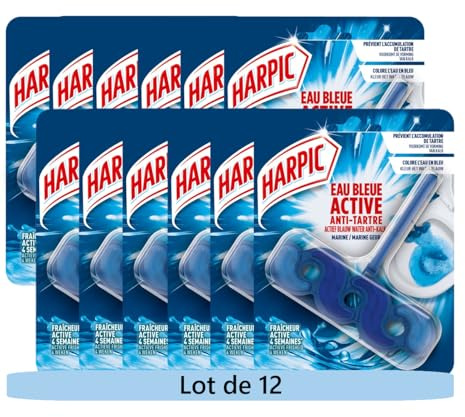Harpic - Bloc WC Color Power Eau Bleue - lot de 12