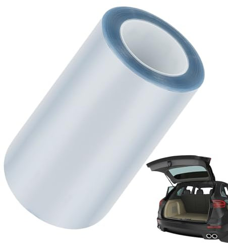 Vibhgtf Protector de pantalla para coche – Protector de pantalla transparente de poliuretano antiarañazos, multiusos, lámina de pintura recortable, fácil montaje para maletero, paneles de puertas y