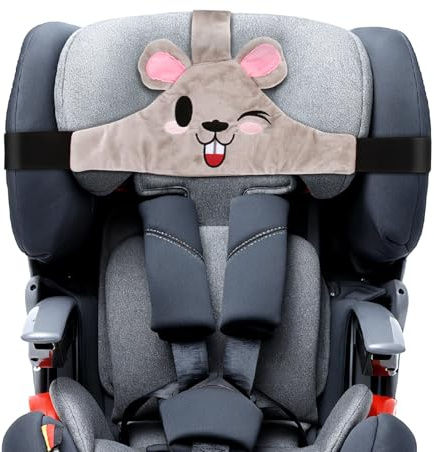 Soporte de cabeza de asiento de coche infantil de bebé, diadema de coche para niños, coche y posicionador de sueño cómodo, correa ajustable para seguridad y comodidad durante los viajes en coche