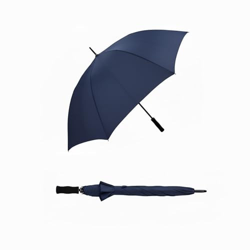 ADEPTNA Large 49” Golf Umbrella – Double Ribbed Windproof & Waterproof Canopy – UV Sun Protection, Strong Lightweight Frame, Classic Wooden Handle – Oversized Rain & Wind Protection (DARK NAVY BLUE)