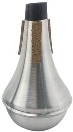 ＡＷＨＡＯ Silenciador de Trompeta Accesorio para Práctica de Instrumento Recto Ligero Hecho de Aluminio Adecuado para Principiantes Música Jazz Ensayo en C, B