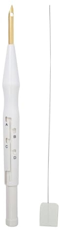 Opdestn Stylo À Broderie Punch Needle Kit | Aiguille À Broder Réglable Enfileur Fil,Accessoires de à Main pour Débutants Adultes,Tapis Appliqué Chaussettes Vêtements