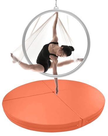 Pole Dance-matta, 1,25 cm tjock premiummottagningsmatta för luftring och pole dans, bärbar och hopfällbar luft-yogamatta, gymnastikskyddsmatta, ora