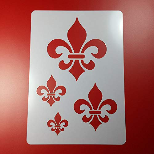 Schablone Fleur de Lys 4 Lilien - BA94