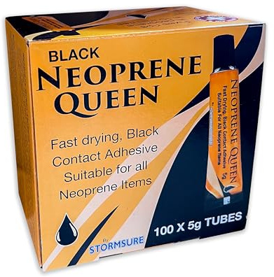 Neoprene Queen Neoprenkleber (100x 5g) Großpackung - Wasserfester Kontaktkleber für Neoprenreparaturen