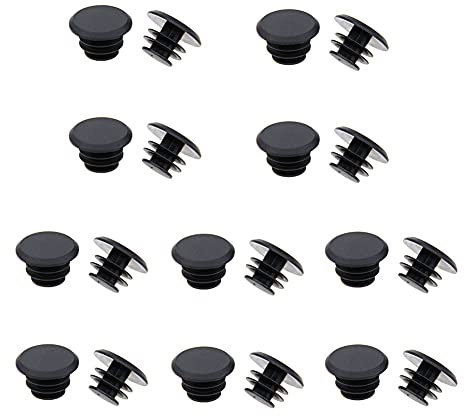 Amindz 20 Stück Fahrrad Lenkerendstopfen Kappen,10 Paar Kunststoff Fahrrad Lenker Grip End Plug,Schwarz Lenker Endkappen,Bike Grip Endkappe für Fahrrad,Mountainbike,Rennrad